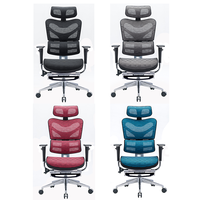 Chaise de bureau ergonomique confortable de haute qualité pour cadre supérieur, chaise de bureau en maille avec repose-pieds