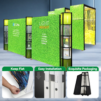 Espositore in Tessuto Retroilluminato Personalizzato con Telaio in Alluminio, Riutilizzabile, Resistente, in Tessuto Premium, Installazione Rapida per Fiere