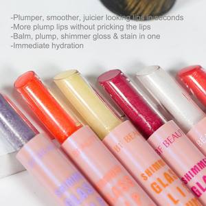 Impermeabile a lunga durata succosa argento labbra grassocce lucide Private Label Glitter lucide Private Label Shimmer in vetro lucide labbra paffuto - Product Image 4