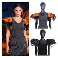 Ensemble de châle en plumes naturelles et manchettes pour costume de ballet, samba, carnaval, showgirl - Vente en gros