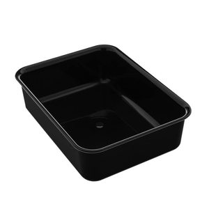 Vassoio rettangolare da banco 29,5x22 cm nero con bordi arrotondati, vassoio espositore per la conservazione - Product Image 1