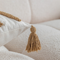 Housse de Coussin Décorative Brodé à l'Aiguille Poinçon Bohème 45x45 cm pour Décoration d'Intérieur