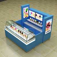 Kiosque à crème glacée personnalisé, stand d'exposition intérieur pour centre commercial, kiosque de restauration rapide dans le centre commercial, kiosque à slush