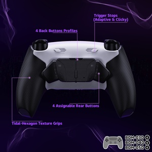 Kit paddle repap bianco gommato nero-nero Remap Back Button RISE4 Plus MAX Back con stop Click <span class=keywords><strong>Trigger</strong></span> per <span class=keywords><strong>Controller</strong></span> <span class=keywords><strong>PS5</strong></span> - Product Image 3