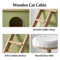 Arbre à chat sur mesure en bois, de sol au plafond, de luxe, unique, en sisal, meuble tour pour chat, maison d'extérieur pour chat