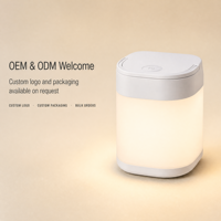 Lampe de nuit LED rechargeable, lampe de campagne, lampe d'extérieur, éclairage à 3 couleurs, lampe à batterie à intensité variable, lampe de bureau, lampe de nuit carrée