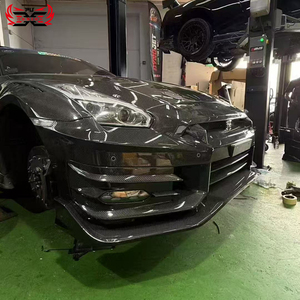 Kit Carrozzeria Paraurti Anteriore Stile TS in Fibra di Carbonio Semi-Lucida Aggiornato 2024 per <span class=keywords><strong>Nissan</strong></span> <span class=keywords><strong>GT</strong></span>-<span class=keywords><strong>R</strong></span> R35 - Product Image 4