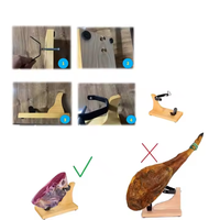 Harga pabrik pemegang ham kayu iberian ham holder untuk rumah dan dapur