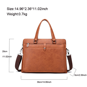 <span class=keywords><strong>Sac</strong></span> de <span class=keywords><strong>travail</strong></span> en <span class=keywords><strong>cuir</strong></span> PU marron pour homme, personnalisable en gros, sacoche souple pour ordinateur portable, <span class=keywords><strong>sac</strong></span> de bureau en <span class=keywords><strong>cuir</strong></span> - Product Image 6