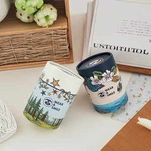 Tube en carton rond biodégradable et recyclable de qualité alimentaire personnalisé pour l'emballage de café, de thé et de poudre de matcha - Product Image 1