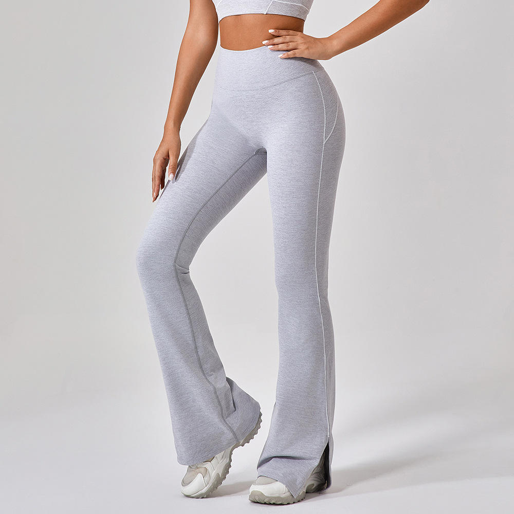 flare pants grey