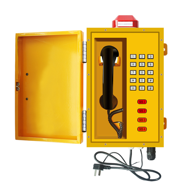 Rugged Outdoor Industrial Emergency IP Phone Waterproof Dust-proof IP 68 VoIP Telephone