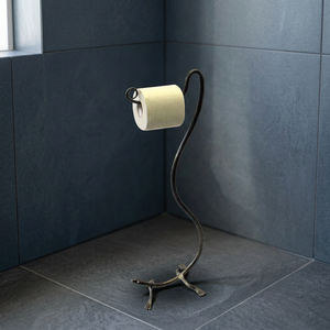 Free Standing Cast Iron Toilet Paper Holder Customized Shape Industrial Design <b>Bathroom</b> <b>Accessory</b> - Product Image 5