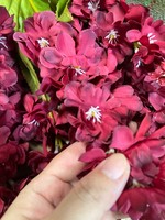 Bunga Delphinium Sutra Buatan Warna Maroon Berkualitas Tinggi Grosir 60cm 7 Cabang untuk Dekorasi Vas, Rumah, Acara, dan Pesta