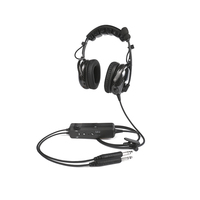 Headset On-Ear Berkabel Ringan dengan Peredam Kebisingan, Layar Digital Tahan Air, Driver Dinamis, untuk Penerbangan, Penggunaan Ponsel, Kualitas Tinggi