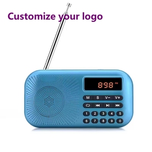Retro Compact AM/FM 2 Band Radio with Speaker USB/TF Card Multi-function Built-in Replaceable Rechargeable Battery Radio - Product Image 1