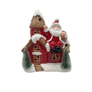 Maisons en céramique figurines <span class=keywords><strong>Noël</strong></span> Village <span class=keywords><strong>du</strong></span> <span class=keywords><strong>Père</strong></span> <span class=keywords><strong>Noël</strong></span> Maisons éclairées - Product Image 3