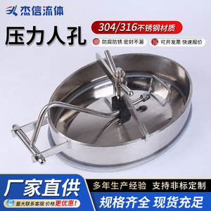 Tapa de Alcantarilla de Acero Inoxidable de Apertura Interior, Material 304/316L, Tapa de Alcantarilla Ovalada Sanitaria de Empuje - Product Image 5