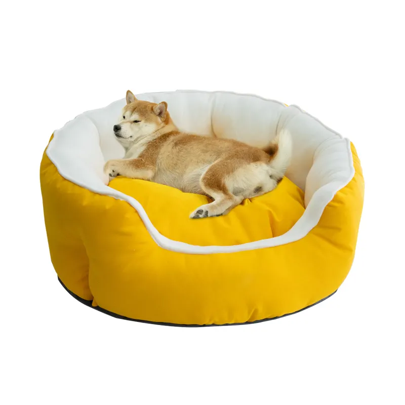Camas para perros pequeños-Camas redondas para gatos de interior Cama lavable para mascotas para cachorros y gatitos con fondo antideslizante