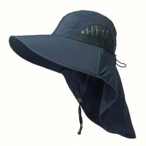 Chapeau de soleil unisexe d'été en gros pour l'extérieur, à large bord, protection UV, casquette de pêche respirante, chapeau pare-soleil - Product Image 6