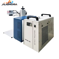 Máquinas de Grabado Láser Gainlaser 5W 10W, Máquina de Marcado Láser UV para Metal, D80 Rotatorio 200*200mm con Enfriador S&A