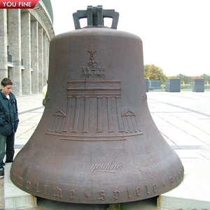 Campana in bronzo fuso grande YOUFINE, scultura a rilievo classica del cancello di Brandeburgo per cattedre <span class=keywords><strong>e</strong></span> piazze pubbliche - Product Image 2