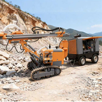 Foreuse à chenilles diesel pour travaux en plein air et en fond de trou avec boîte de vitesses, profondeur de forage maximale de 30 m, haute productivité, utilisation pour le minerai