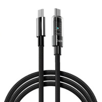 Cable de Datos con Pantalla Digital en Tiempo Real de 240 W con E-Marker, Carga Súper Rápida para iPhone, Huawei, Xiaomi, Samsung, Tablet