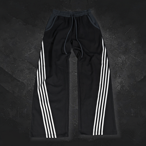 Pantalones Deportivos Holgados de Fabricante, Diseño de Franjas Blancas, Pantalones Deportivos con Estampado, 100% Algodón, Gruesos, para Hombre - Product Image 2