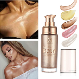 Maquillaje impermeable ODM personalizado brillo dorado cuerpo <span class=keywords><strong>seco</strong></span> brillo resaltador cuerpo resaltar brillo <span class=keywords><strong>seco</strong></span> <span class=keywords><strong>aceite</strong></span> corporal - Product Image 2