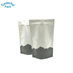 Eco amigable de impresión <span class=keywords><strong>mate</strong></span> de papel de aluminio bolsa de bolsas <span class=keywords><strong>con</strong></span> cierre de cremallera superior para el té. - Product Image 3