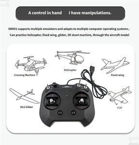 <span class=keywords><strong>Simulateur</strong></span> de vol à distance Flysky FS-SM001 8CH en plastique pour <span class=keywords><strong>drone</strong></span> à aile fixe <span class=keywords><strong>FPV</strong></span> avec câble de 4-5,5V et 1,2M - Product Image 2