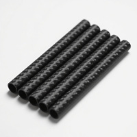 CNC-gefreesde 3K glanzende plain weave carbonvezelbuis voor RC-helikopter & hobbyvliegtuig modificatie uit een productiefabriek