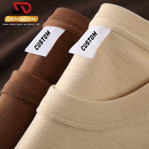 Camisetas Masculinas de Algodão 100% 220 Gsm com Bordado de Logo Personalizado, Camiseta Branca de Gola Curta Tricotada - Product Image 3