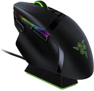 ماوس Razer Basilisk Ultimate Wireless, ماوس Razer Basilisk Ultimate Wireless Mouse مزود بـ 11 زر قابل للبرمجة ، وفأرة ألعاب RGB ، مقاس 20000 درجة ، و درجة ، و درجة