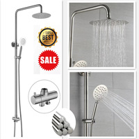Robinet de douche froid mural en acier inoxydable brossé 304 à poignée unique, design moderne, jet doux, pour l'Asie du Sud-Est (vente transfrontalière)