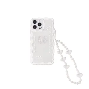 Instagram Frozen Bow i13pro Max Phone Case 14 15 Suitable 11 Love 12 Hanging Strap x