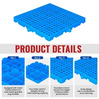Palette en plastique Euro de haute qualité, durable, à fond plat, petite taille, charge statique industrielle 300 kg