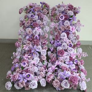 Rangkaian Bunga Mawar Ungu Sutra Buatan untuk Dekorasi Pernikahan, Dekorasi Meja Pernikahan, Rangkaian Bunga Violet - Product Image 2