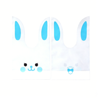 Sacs à oreilles de lapin mignons, sacs en plastique pour biscuits de Pâques, sacs cadeaux pour bonbons, emballages pour biscuits, snacks, pâtisseries et fournitures pour fêtes et événements