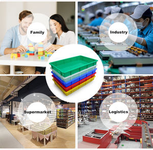 İstiflenebilir Plastik Saklama Kasası Tepsisi Geri Dönüştürülebilir 615x415x95mm Gıda Kurutma Un Kurdu Kültürü Tepsileri Devir Kutuları Logo Baskılı Özel - Product Image 2