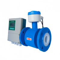 Débitmètre magnétique Dingyi à affichage numérique LCD mural, protection IP65, pour eau salée chimique, précision 0,5 %, en acier inoxydable 316