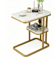 Table basse de salon en bois de style moderne avec rangement à double niveau, mobilier écologique pour la maison