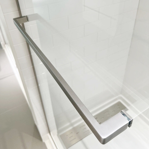 <span class=keywords><strong>Cabine</strong></span> <span class=keywords><strong>de</strong></span> <span class=keywords><strong>douche</strong></span> FUSA avec panneau fixe et porte coulissante, <span class=keywords><strong>poignée</strong></span> en acier inoxydable, verre trempé <span class=keywords><strong>de</strong></span> 8 mm pour salle <span class=keywords><strong>de</strong></span> bain, maison, OEM ODM - Product Image 3