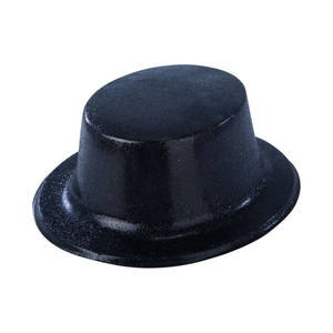 CILINDRO CON BRILLANTINA NEGRA EN PLÁSTICO ALTO DE 10CM - Product Image 1