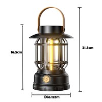 Nouvelle lampe de camping solaire étanche et durable, rechargeable, pour la maison et l'extérieur, lampe de tente LED, ambiance rétro, lampe cheval, éclairage