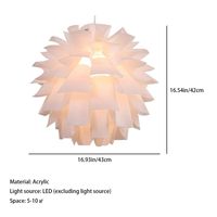 Lampe suspendue en forme de pétale à couches sphériques, style art moderne, rotin, canne, AC LED E12 3500K, télécommande, hauteur réglable