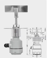 Capteur de niveau rotatif industriel haute/basse résistance pour silo, interrupteur anti-rotation en acier inoxydable pour applications liquides