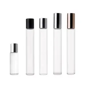 Wholesale 3ml 8ml 10ml empty round perfume glass roll on bottles