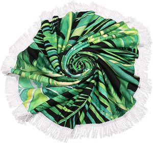Toalla de Playa de Microfibra Estampada con Diseño de Hojas de Palma Tropicales, con Borlas, de Secado Rápido, Reciclada, para Piscina, Baño, para Mujeres y Hombres - Product Image 6